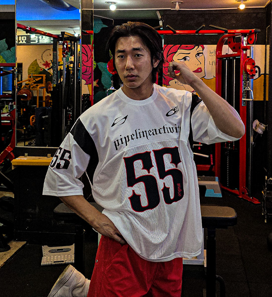 <font color="#FF0000">[Big ing EVENT 商品]</font><br>(XL-6XL)<BR>맥그로리 メッシュ 半袖のジャージ