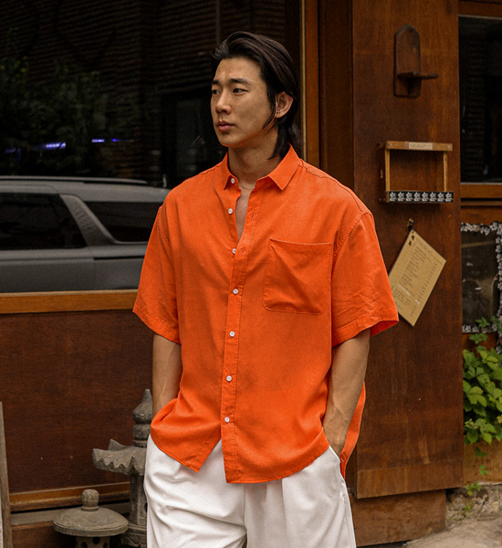 (XL-6XL)<br>모이라나 リネン半袖シャツ N015