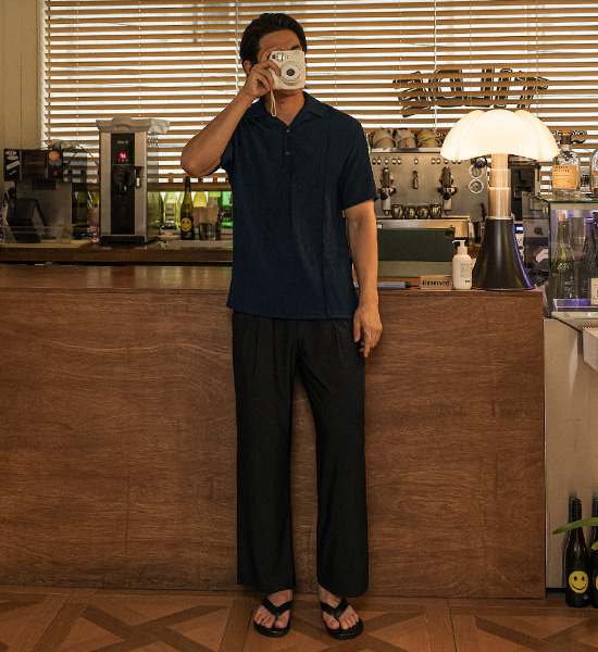 (L-6XL)<BR>티크리트 標準フィット 冷却 バンディングパンツ<br><font color="#072c81"><B>[ W.DNA ]</B></font>