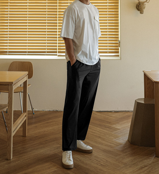 (L-6XL)<BR>티크리트 標準フィット 冷却 バンディングパンツ<br><font color="#072c81"><B>[ W.DNA ]</B></font>