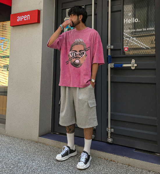 (XL-5XL)<br>포르카모 カーゴバンディングショートパンツ