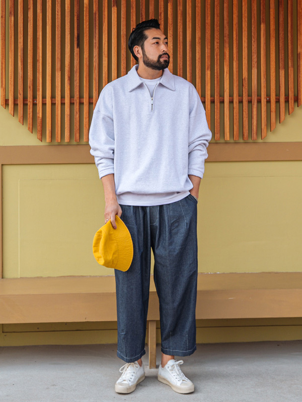 (L-5XL)<BR>더스턴 バルーン バンディング ノンウォッシュデニムパンツ <br><font color="#098a09"><B>長さを選択 (基本的な,ロング+10cm)</B></font>