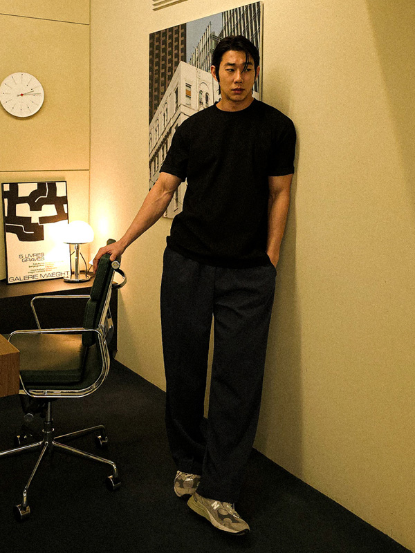 (L-5XL)<br>바톤 롤업반팔티 <BR><B><FONT COLOR="#ff4800">[追加割引]</FONT></B><br><font color="#098a09"><B>長さを選択 (基本的な,ロング+6cm)</B></font>