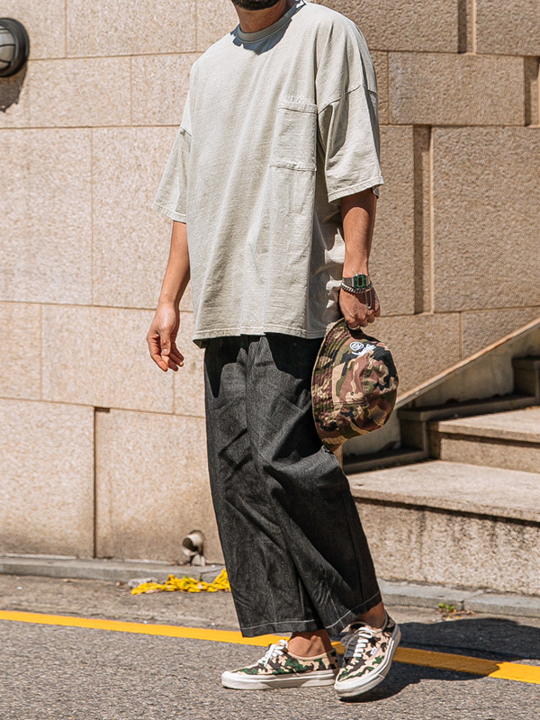 (L-5XL)<BR>더스턴 バルーン バンディング ノンウォッシュデニムパンツ <br><font color=