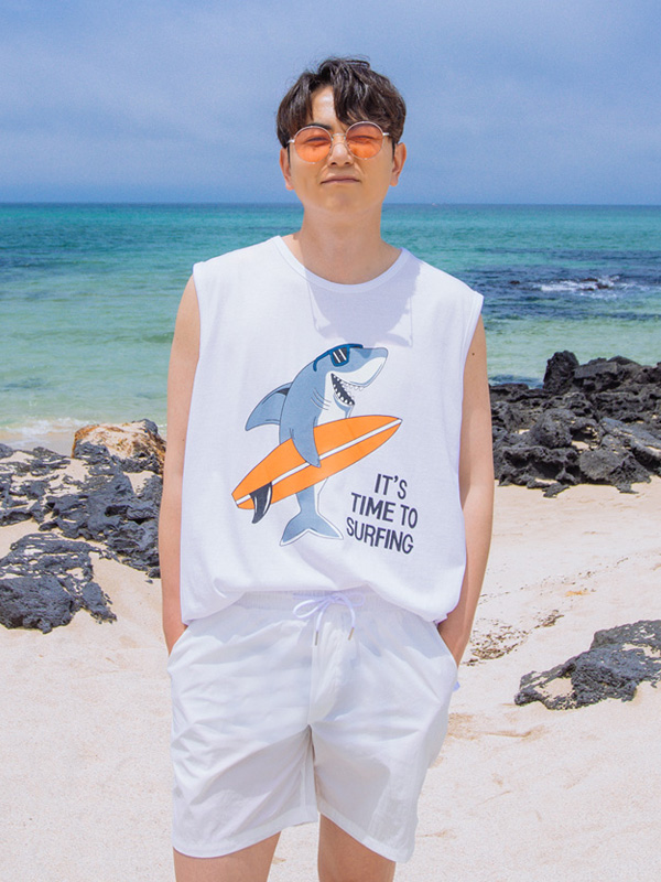 (XL-6XL)<br>샤크서핑 袖なし