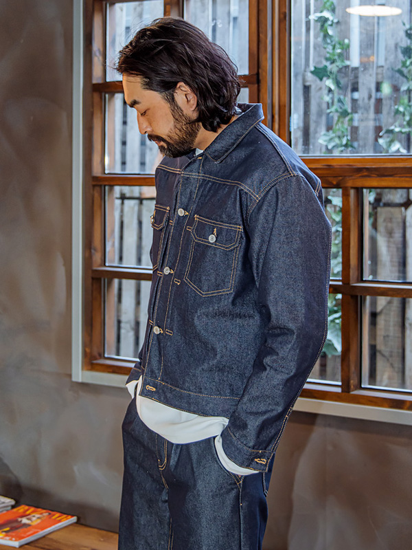 (L-5XL)<BR>치숌 생지데님자켓 400+포샤 広範囲 ノンウォッシュデニムパンツ 401