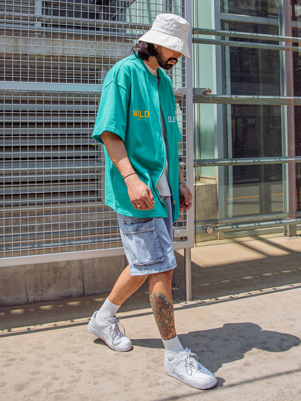 (L-5XL)<BR>밀라카 デニムバンディングショートパンツ