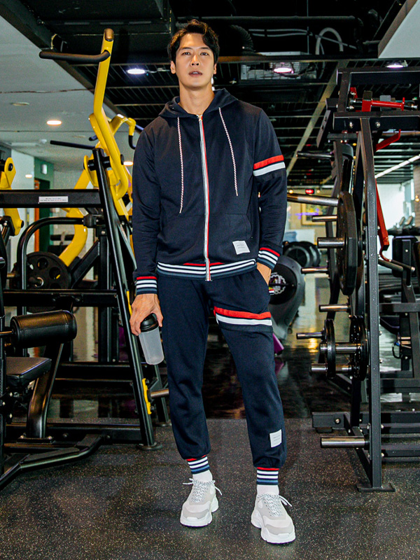 (2XL-4XL)<BR>관심충만 3선후드집업+수습 3선 トレーニングパンツ