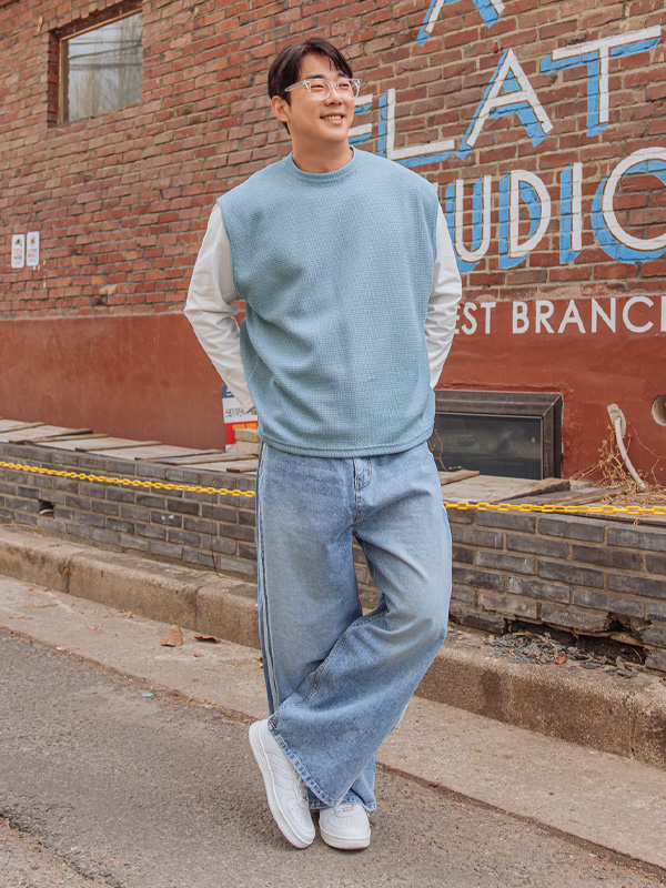 (L-5XL)<BR>하이브라운 ベスト