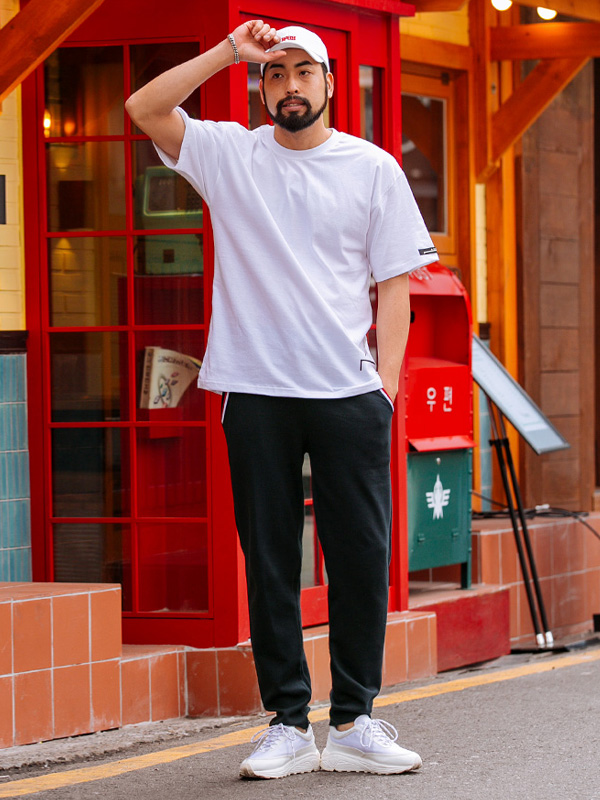 (2XL-3XL)<BR>어려보여 3줄슬림밴딩팬츠