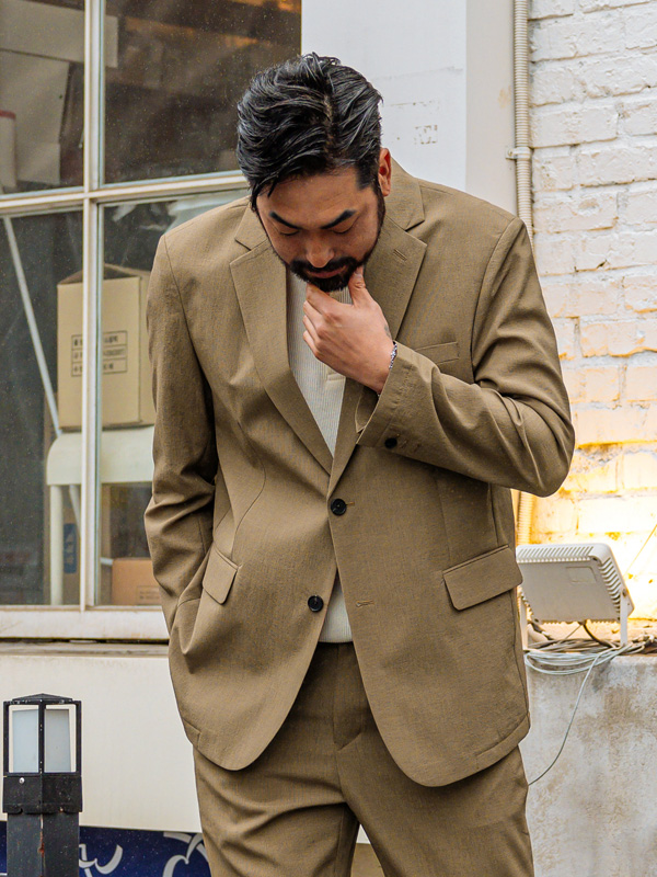 (S-5XL)<BR>아니타 ジャケット+나즈닌 バックバンディングスラックス