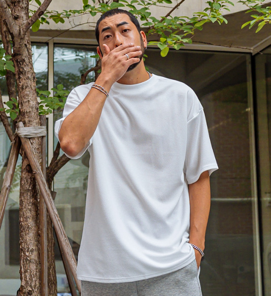 (XL-6XL)<br>사드스카 リンクルフリー  半そでティー<br><font color="#fb5ec9"><B>[1+1]</B></font>