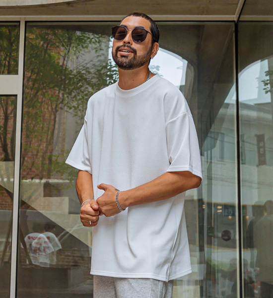 (XL-6XL)<br>사드스카 リンクルフリー  半そでティー<br><font color="#fb5ec9"><B>[1+1]</B></font>