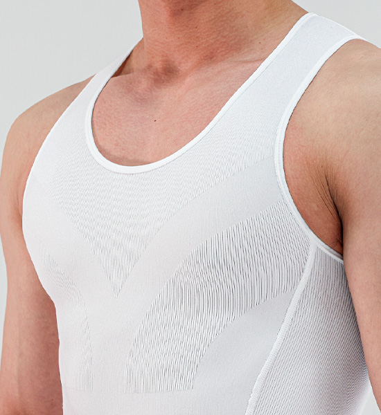 (M-6XL)<br>미클리 機能性 補正袖なしシャツ