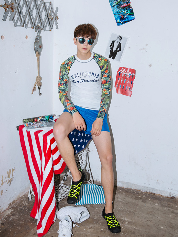 (M~4XL)<br>캘리포니아 フラワー 軽警備員