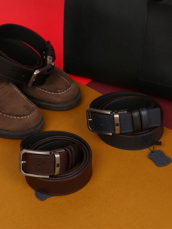 (最大48インチまで装着可能)<BR>두트리오 カーフスキン 両面ベルト(1001겉면쭈글이)