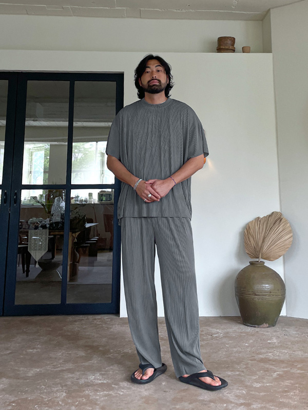 (L-4XL)<BR>카르소 半そでティー K2422-A+카론트 バンディングパンツ K2422-A