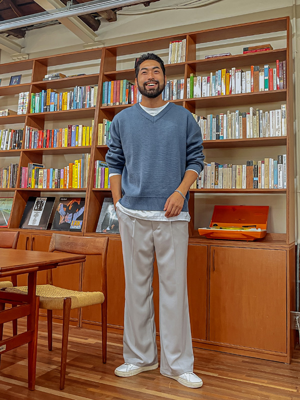 (XL-6XL)<br>레이바 ブイネック ニット