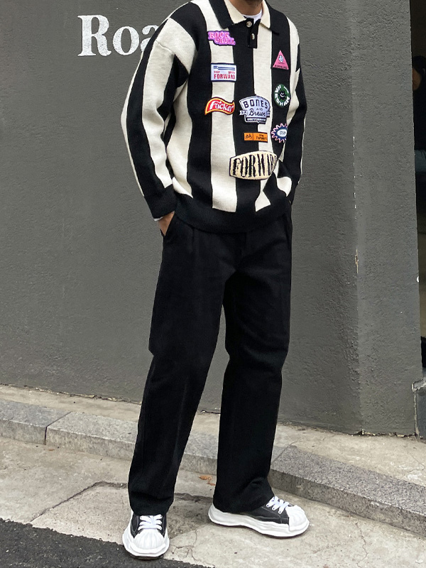 (M-5XL)<BR>바란카 사이드밴딩 綿パンツ 136-1