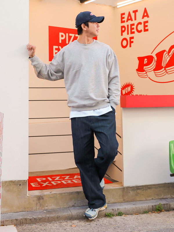 (XL-5XL)<BR>브린마 バックバンディング デニムパンツ