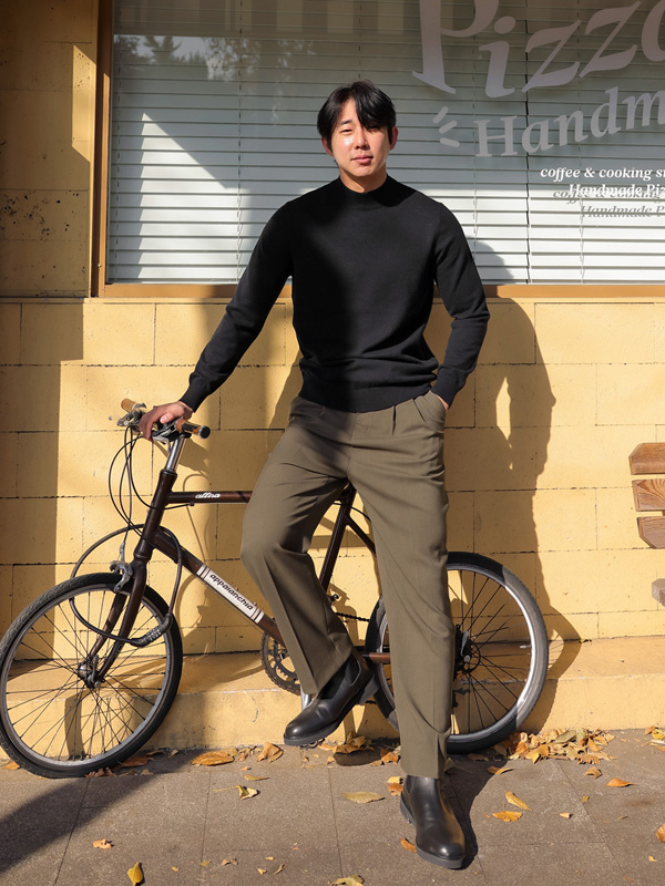 (L-5XL)<br>토필드 半タートルネックニット 88011<BR><B><FONT COLOR=