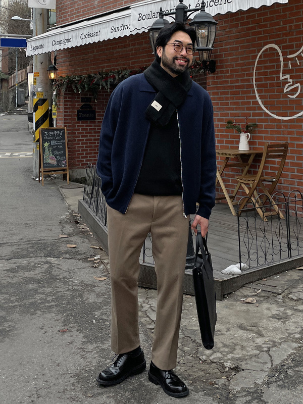 (XL~6XL)<BR>차우칸 ニットカーディガン