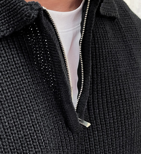 (XL-6XL)<br>이스턴 ハーフジップアップ 카라니트