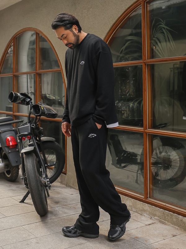 (L~5XL)<BR>우키홀 セミワイドフィット トレーニングパンツ