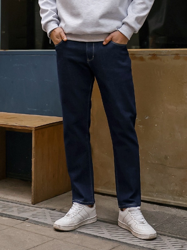 (30-46)<BR>페어링 ノンウォッシュデニムパンツ