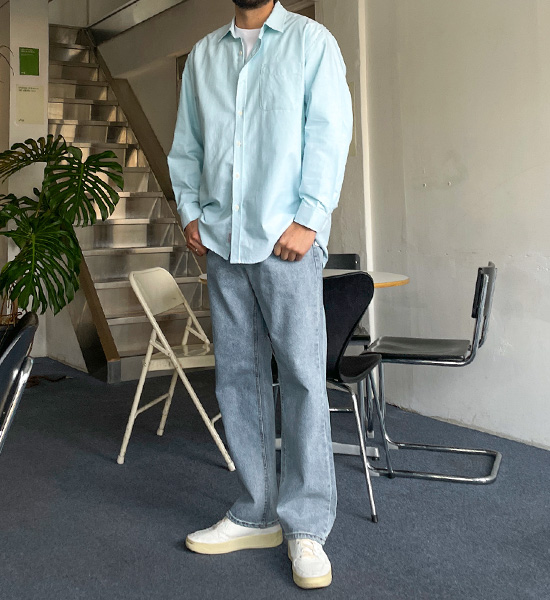 (XL-6XL)<br>타르노프 オックスフォード 柄のないシャツ<BR><B><FONT COLOR="#ff4800">[追加割引]</FONT></B>