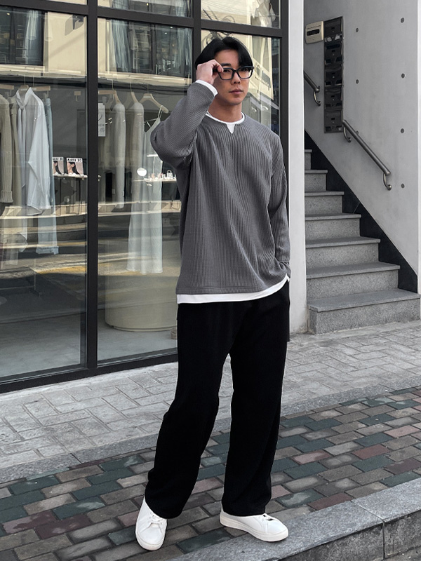 (XL-6XL)<BR>몽크스 セミワイドフィット バンディングパンツ<br><font color="#fb5ec9"><B>[1+1]</B></font>