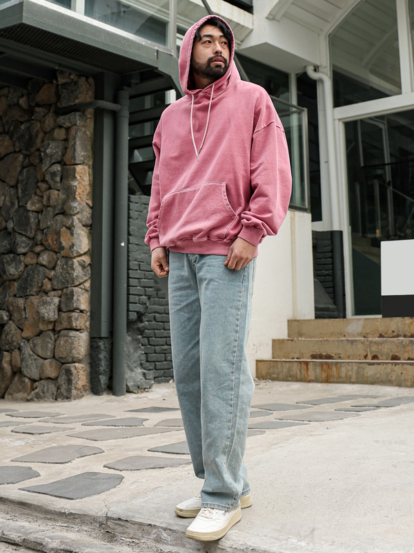 팔포 顔料 フードティーシャツ