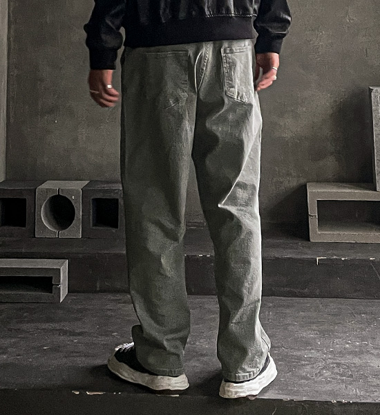 (M-5XL)<BR>하칼 スリムフィット バックバンディング 綿パンツ<br><font color="#224f20"><B>*長さを選択 (基本的な,ロング+10cm)</B></font>