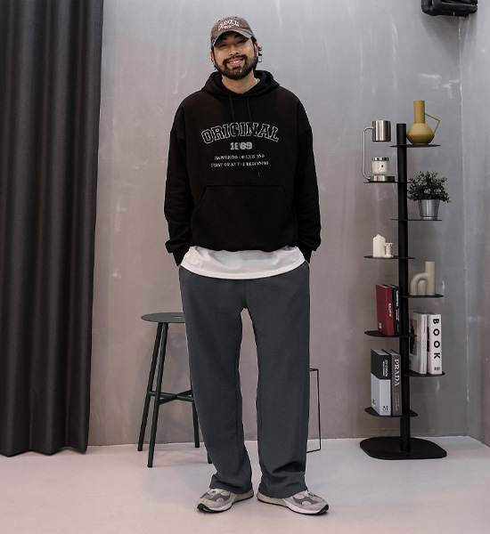 (XL-6XL)<BR>몽크스 セミワイドフィット バンディングパンツ<br><font color="#fb5ec9"><B>[1+1]</B></font>