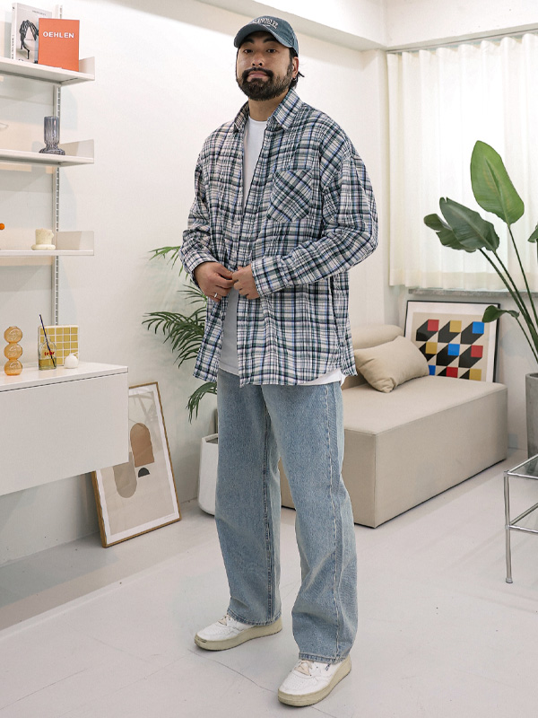 (S-4XL)<br>토낫 標準フィット デニムパンツ 502