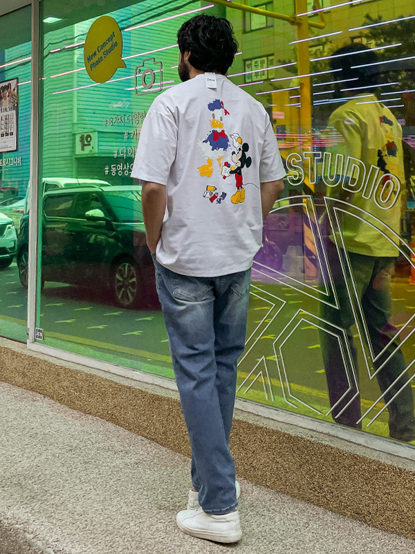 (L-5XL)<BR>페인팅마우스 半そでティー