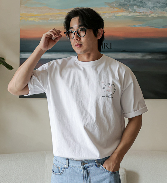 (L-5XL)<br>서퍼보이 半そでティー