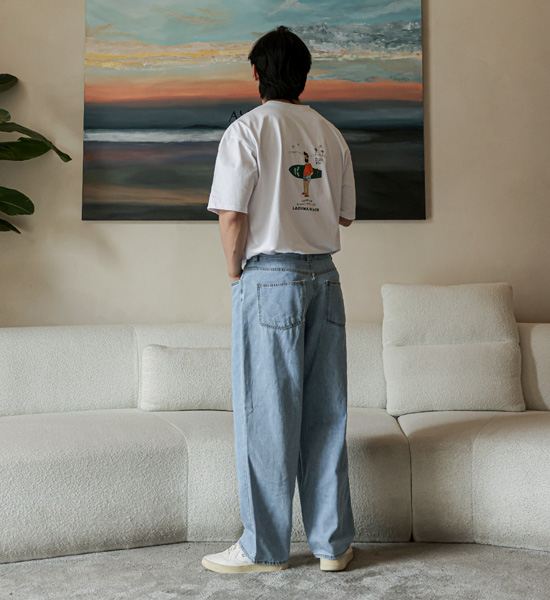 (L-5XL)<br>서퍼보이 半そでティー