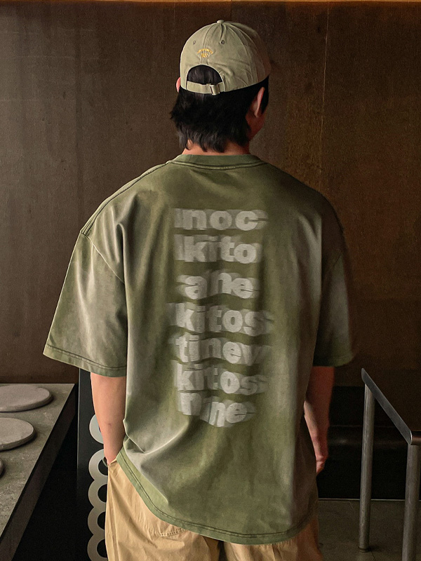 (M-6XL)<BR>모트빌 顔料 半そでティー 24324