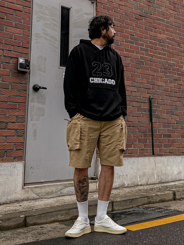 (XL-4XL)<br>벤덴르 フードティーシャツ