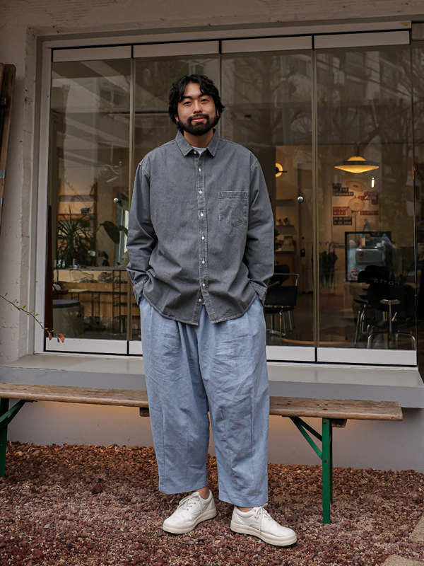 (L-5XL)<BR>알스트 デニムシャツ