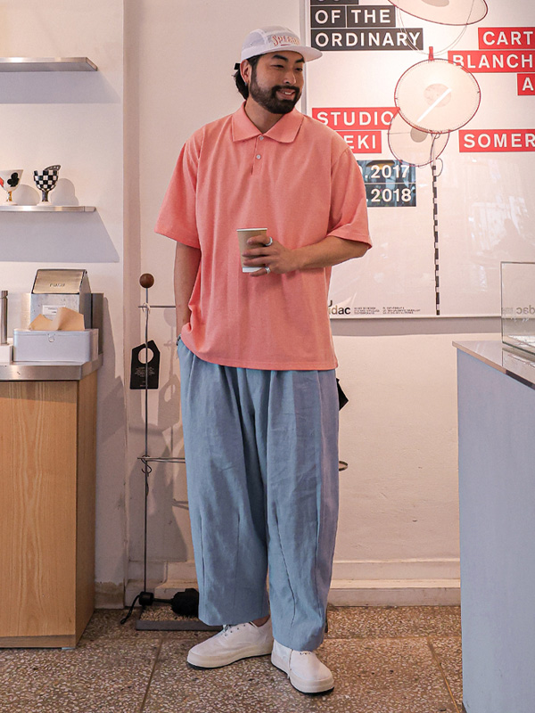 (XL-4XL)<BR>모트루 半袖襟Tシャツ