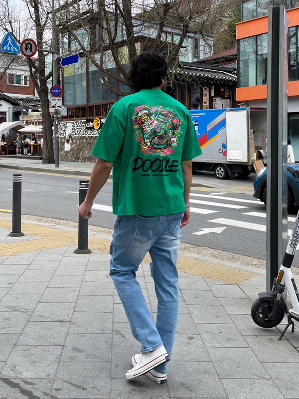 (L-5XL)<BR>두들 분또 半そでティー