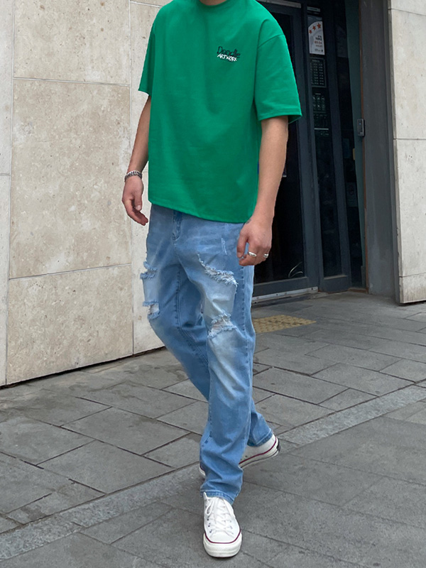 울프하드 スリムフィット デニムパンツ 844