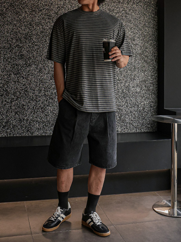 (2XL-5XL)<BR>진다스 7부 デニムパンツ 239