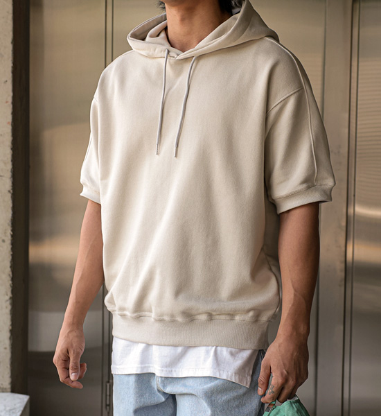 (XL-5XL)<br>카노치 切開フード半袖