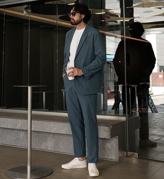 (L-5XL)<br>카퍼다 ジャケット+반디버 標準フィット サイドバンド スレックス