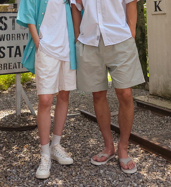 (M-6XL)<br>마르타 バンディング半ズボン<br><font color="#fb5ec9"><B>[1+1]</B></font>