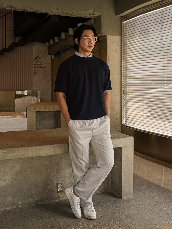 (M-5XL)<br>오까네 시크릿 レイヤード シャツ