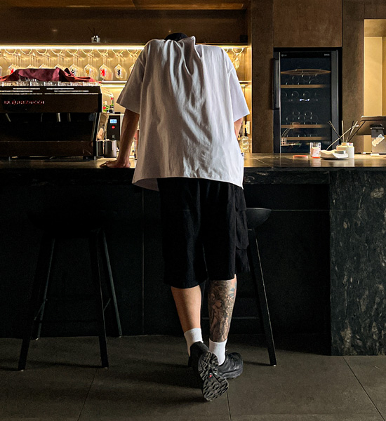 (M-5XL)<BR>세르보 7부 カーゴバンディングパンツ 1612